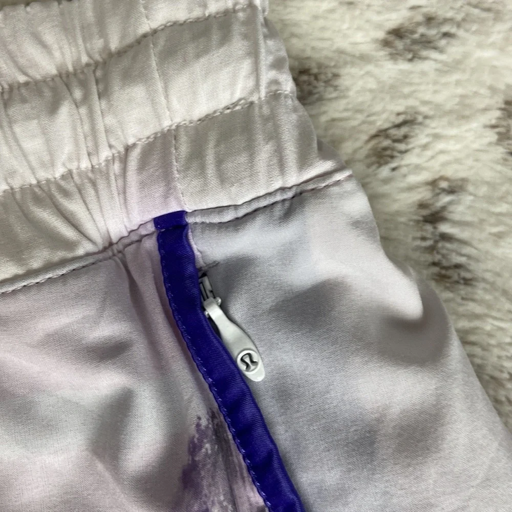 lululemon athletica White and Purple Athletic Shorts